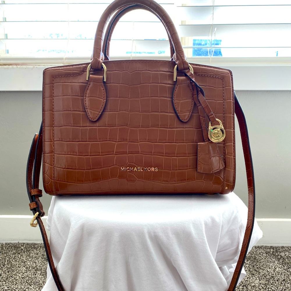 Michael Kore brown handbag